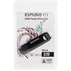 USB Flash (флешка) EXPLOYD 570 32Gb (зеленый)