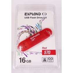 USB Flash (флешка) EXPLOYD 570 32Gb (красный)