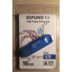 USB Flash (флешка) EXPLOYD 570 64Gb (красный)