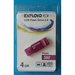 USB Flash (флешка) EXPLOYD 560 4Gb (красный)