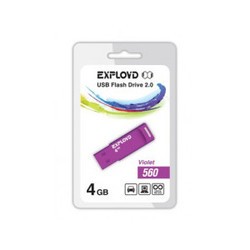 USB Flash (флешка) EXPLOYD 560 4Gb (фиолетовый)
