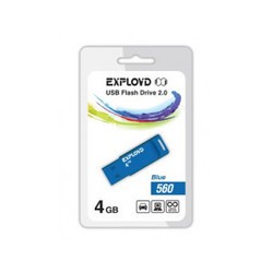 USB Flash (флешка) EXPLOYD 560 4Gb (синий)