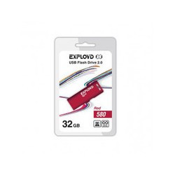 USB Flash (флешка) EXPLOYD 580 32Gb (красный)