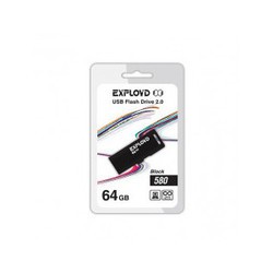 USB Flash (флешка) EXPLOYD 580 64Gb (черный)