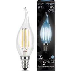 Лампочка Gauss LED CA35 5W 4100K E14 104801205