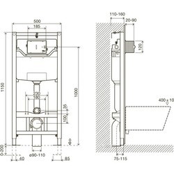 Инсталляция для туалета Imprese i5220