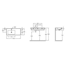 Умывальник Jacob Delafon Vox EXAC112