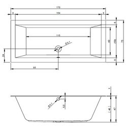 Ванна RIHO Lugo 170x75