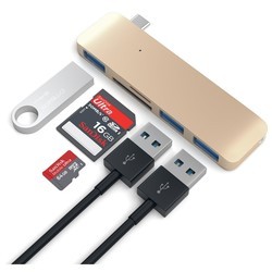 Картридер/USB-хаб Satechi Aluminum Type-C USB Hub (серебристый)