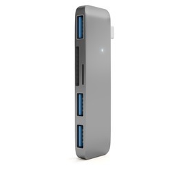 Картридер/USB-хаб Satechi Aluminum Type-C USB Hub (серебристый)