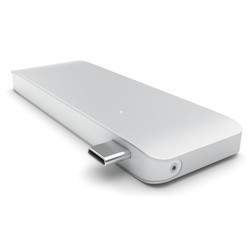 Картридер/USB-хаб Satechi Type-C USB 3.0 Passthrough Hub (серый)