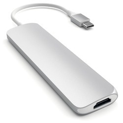 Картридер/USB-хаб Satechi Slim Aluminum Type-C Multi-Port Adapter 4K (серый)