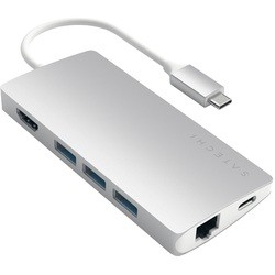 Картридер/USB-хаб Satechi Type-C Multi-Port Adapter 4K with Ethernet V2 (серый)