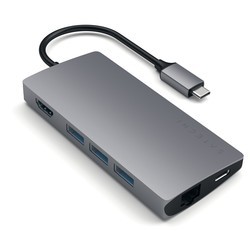 Картридер/USB-хаб Satechi Type-C Multi-Port Adapter 4K with Ethernet V2 (серый)