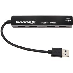 Картридер/USB-хаб Grand-X GH-406