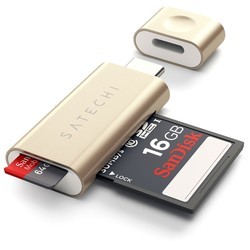 Картридер/USB-хаб Satechi Aluminum Type-C Micro/SD Card Reader (серебристый)