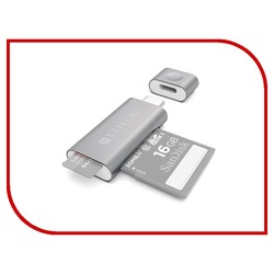 Картридер/USB-хаб Satechi Aluminum Type-C Micro/SD Card Reader (серый)