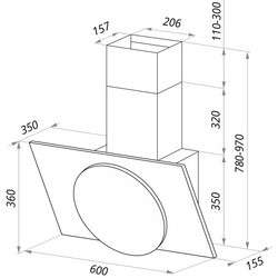 Вытяжка MAUNFELD TOWER L TOUCH 60 (черный)