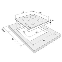 Варочная поверхность Fornelli PGT 60 Calore (белый)