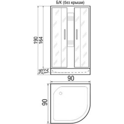 Душевая кабина River Rein 90/26 MT B/K