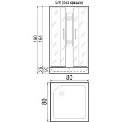 Душевая кабина River Neva 80/26 MT B/K