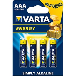 Аккумуляторная батарейка Varta Energy 4xAAA
