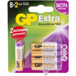 Аккумуляторная батарейка GP Extra Alkaline 10xAAA (8+2)