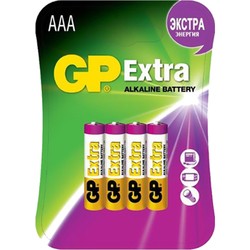 Аккумуляторная батарейка GP Extra Alkaline 4xAAA