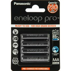 Аккумуляторная батарейка Panasonic Eneloop Pro 4xAAA 930 mAh