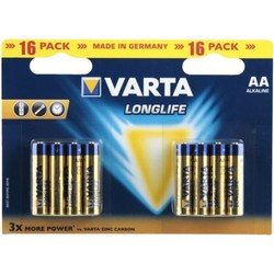 Аккумуляторная батарейка Varta Longlife Extra 16xAAA