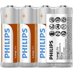 Аккумуляторная батарейка Philips LongLife 4xAA