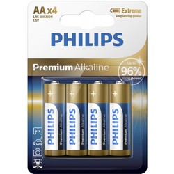 Аккумуляторы и батарейки Philips Premium Alkaline 4xAA