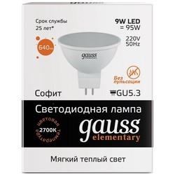Лампочка Gauss LED ELEMENTARY MR16 5.5W 4100K GU5.3 16526