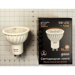 Лампочка Gauss LED MR16 5W 4100K GU10 101506205