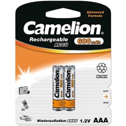Аккумуляторная батарейка Camelion 2xAAA 600 mAh