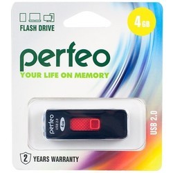 USB Flash (флешка) Perfeo S04 4Gb (красный)