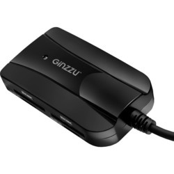 Картридер/USB-хаб Ginzzu GR-317UB