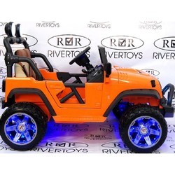 Детский электромобиль RiverToys Jeep A004AA (зеленый)