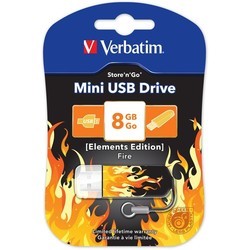 USB Flash (флешка) Verbatim Mini Elements 32Gb (оранжевый)