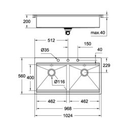 Кухонная мойка Grohe K800 D 31585SD0