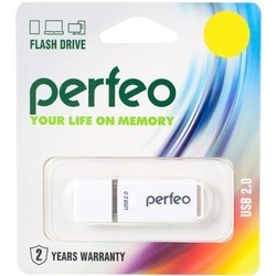 USB Flash (флешка) Perfeo C01 (белый)