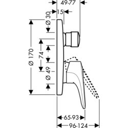 Смеситель Hansgrohe Metropol E 14475