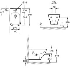 Биде Jacob Delafon Struktura EMC0002