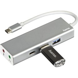 Картридер/USB-хаб Hama USB 3.1 Type-C Hub 1:3