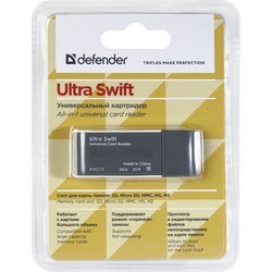 Картридер/USB-хаб Defender Ultra Swift USB 2.0