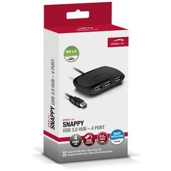 Картридер/USB-хаб Speed-Link Snappy USB Hub 4 Port Passive