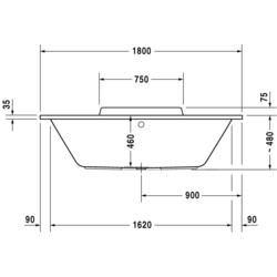 Ванна Duravit DuraStyle 180x80