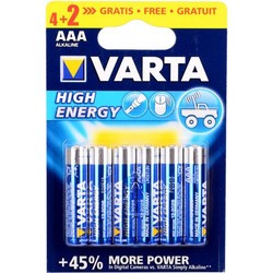 Аккумуляторная батарейка Varta High Energy 6xAAA