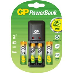 Зарядка аккумуляторных батареек GP PB330 + 4xAA 2100 mAh + 2xAAA 750 mAh