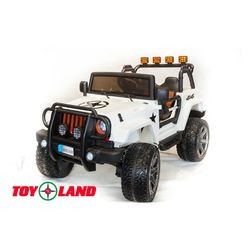 Детский электромобиль Toy Land Jeep WHE1688 4x4 (белый)